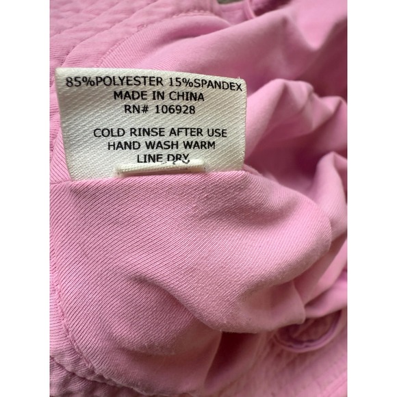 Coolibar Pink Sun Hat Floppy Wide Brim Ruffle Detail UPF 50+ Kids - Picture 3 of 4